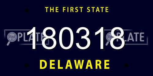 180318 Delaware License Plate