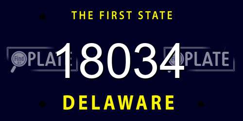 18034 Delaware License Plate