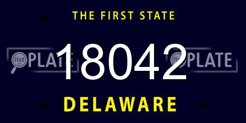18042 Delaware License Plate