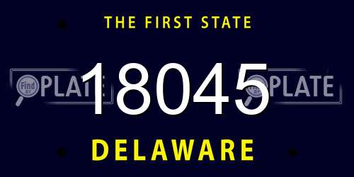 18045 Delaware License Plate