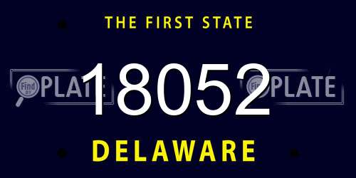 18052 Delaware License Plate