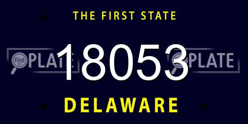 18053 Delaware License Plate