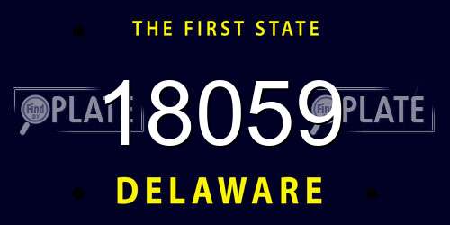18059 Delaware License Plate