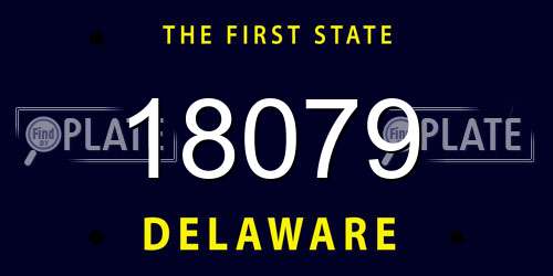 18079 Delaware License Plate