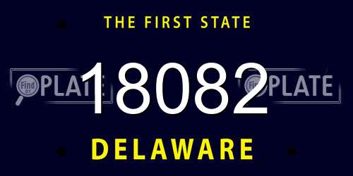 18082 Delaware License Plate