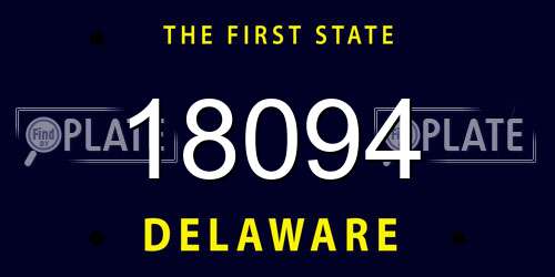 18094 Delaware License Plate