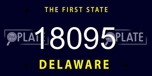 18095 Delaware License Plate