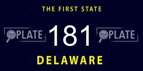 181 Delaware License Plate