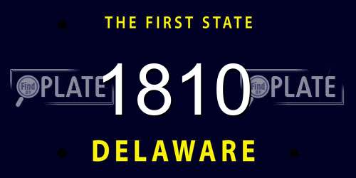 1810 Delaware License Plate
