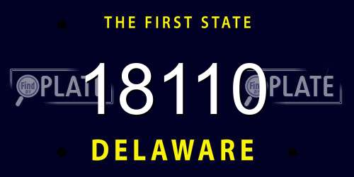 18110 Delaware License Plate