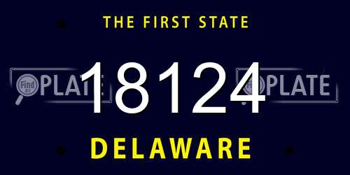 18124 Delaware License Plate