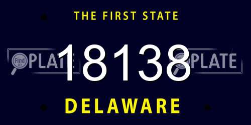 18138 Delaware License Plate