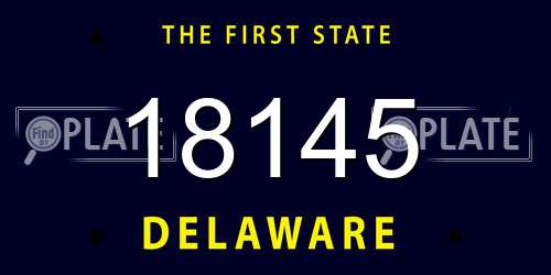 18145 Delaware License Plate