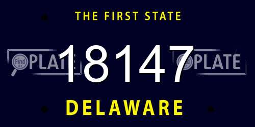 18147 Delaware License Plate