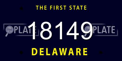 18149 Delaware License Plate