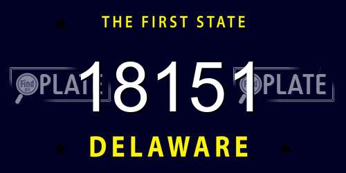 18151 Delaware License Plate