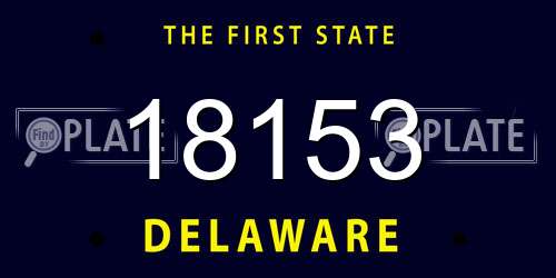 18153 Delaware License Plate