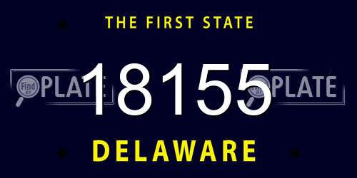 18155 Delaware License Plate