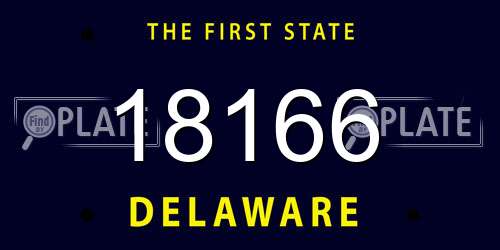 18166 Delaware License Plate