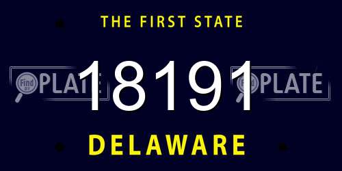 18191 Delaware License Plate