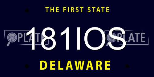 181IOS Delaware License Plate