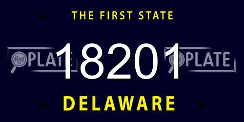 18201 Delaware License Plate