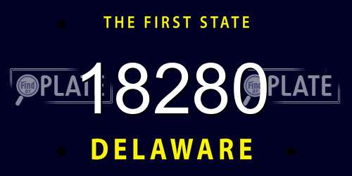 18280 Delaware License Plate
