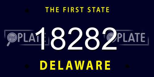 18282 Delaware License Plate