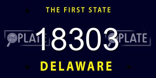 18303 Delaware License Plate
