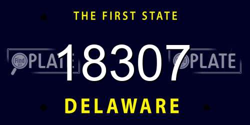18307 Delaware License Plate
