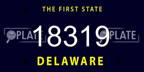 18319 Delaware License Plate