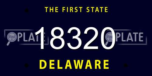 18320 Delaware License Plate
