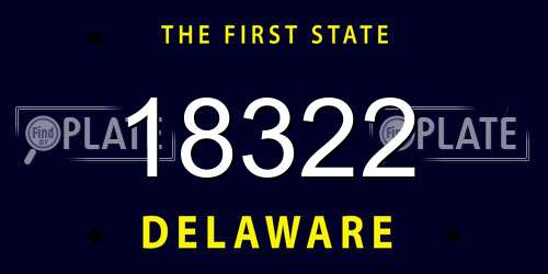 18322 Delaware License Plate