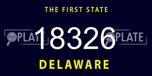 18326 Delaware License Plate
