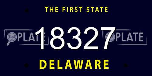 18327 Delaware License Plate
