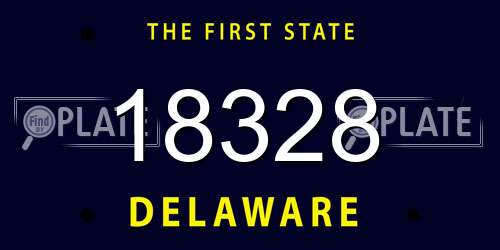 18328 Delaware License Plate