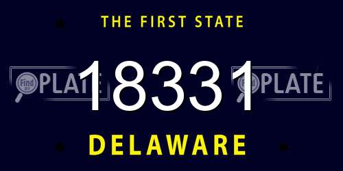 18331 Delaware License Plate
