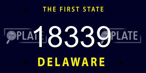 18339 Delaware License Plate