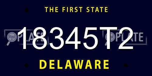 18345T2 Delaware License Plate