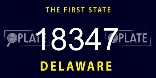 18347 Delaware License Plate