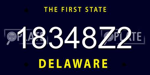 18348Z2 Delaware License Plate