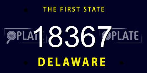 18367 Delaware License Plate
