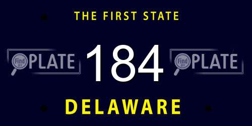 184 Delaware License Plate