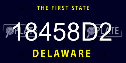 18458D2 Delaware License Plate