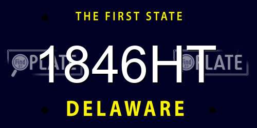 1846HT Delaware License Plate
