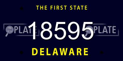 18595 Delaware License Plate