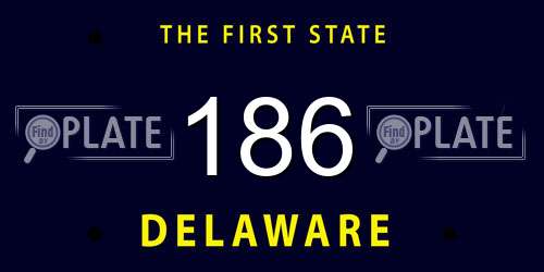 186 Delaware License Plate