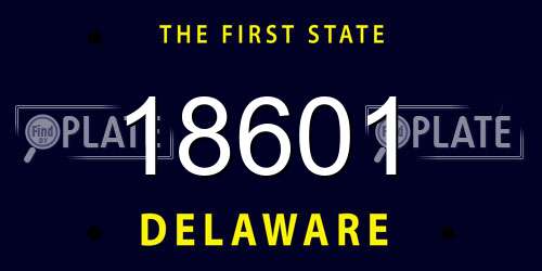 18601 Delaware License Plate