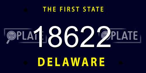 18622 Delaware License Plate