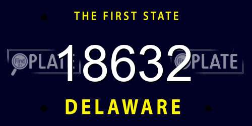 18632 Delaware License Plate